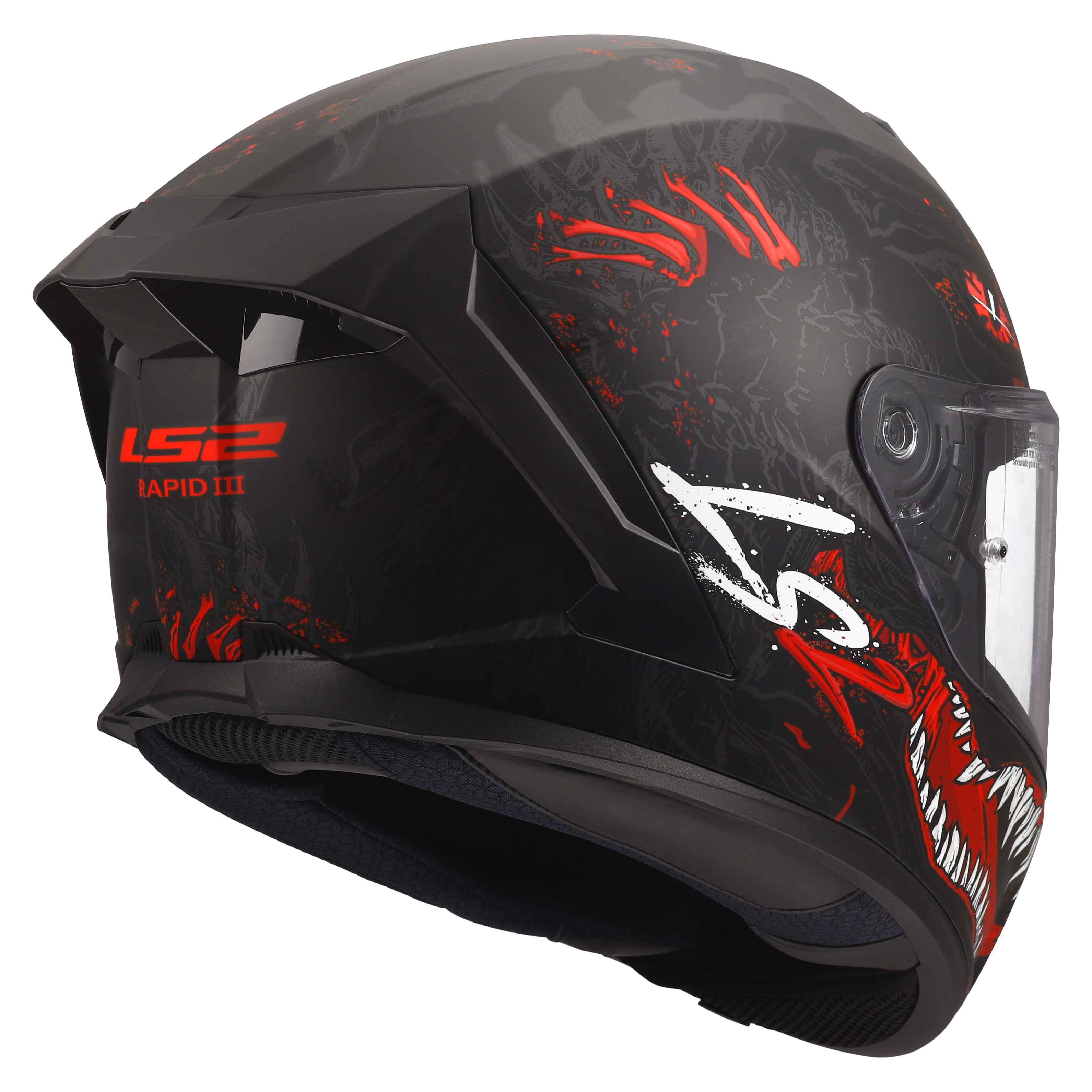 LS2 FF820 RAPID III KAIJU II BLACK RED WHITE    